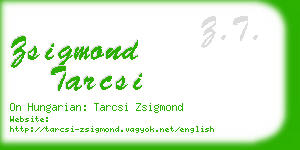 zsigmond tarcsi business card